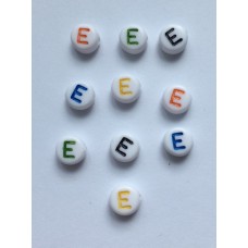 Letterkraal E gekleurd (10 stuks)